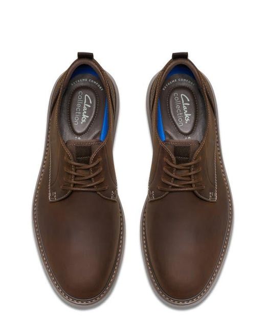 Clarks Brown Brantin Plain Toe Derby for men