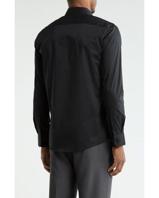 dkny slim fit stretch dress shirt DKNY Slim Fit Stretch Dress Shirt in Black for Men