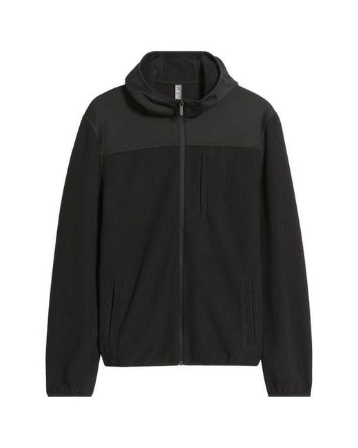 Zella Black Full Zip Grid Fleece Jacket for men