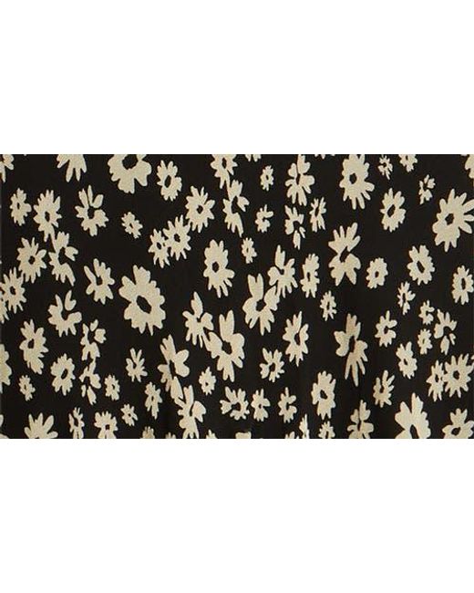 Rails Black Annmarie Floral Ruffle Trim Maxi Dress