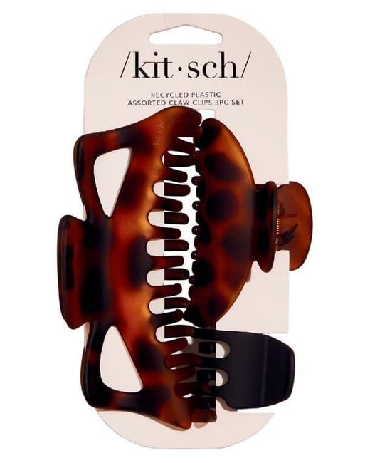 Kitsch Red 3-Pack Assorted Hair Clips