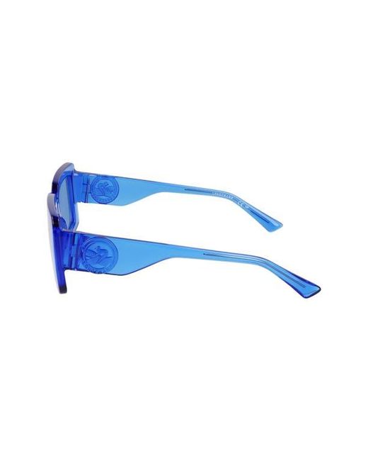 Longchamp Blue 53Mm Rectangular Sunglasses