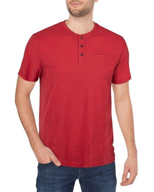 Xray Jeans Red Henley Pocket Shirt for men