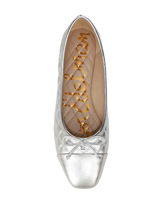 Sam Edelman White Marilyn Cap Toe Ballet Flat