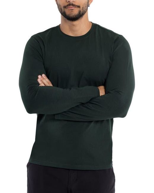 Xray Jeans Green Crewneck Long Sleeve T-Shirt for men