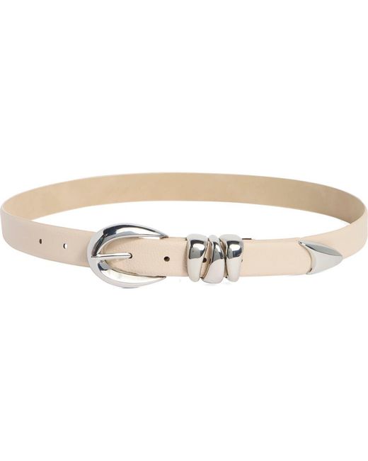 Vince Camuto Metallic Sculptural Buckle Belt