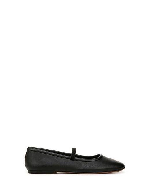 Franco Sarto Black Square-Toe Faux Leather Ballet Flats