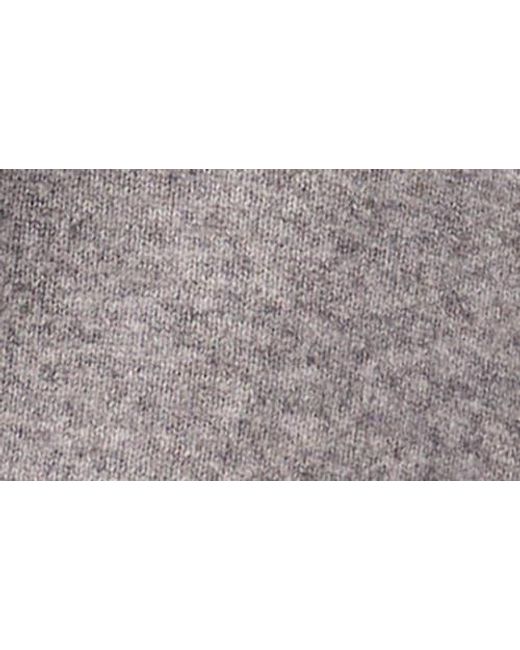 Halogen® Gray Contrast Collar Twofer Sweater