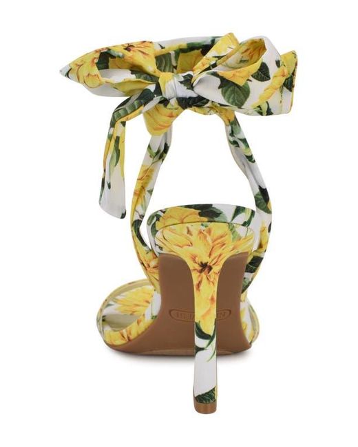 Nine West Yellow Kobs Ankle Tie Sandal