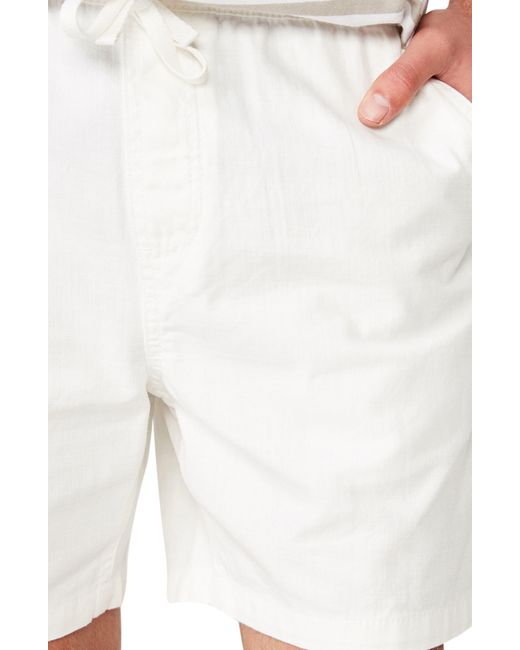 Cotton On White Easy Cotton Blend Drawstring Shorts for men