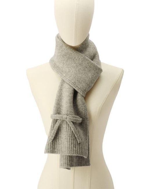 Kate Spade Gray Bow Wool Scarf