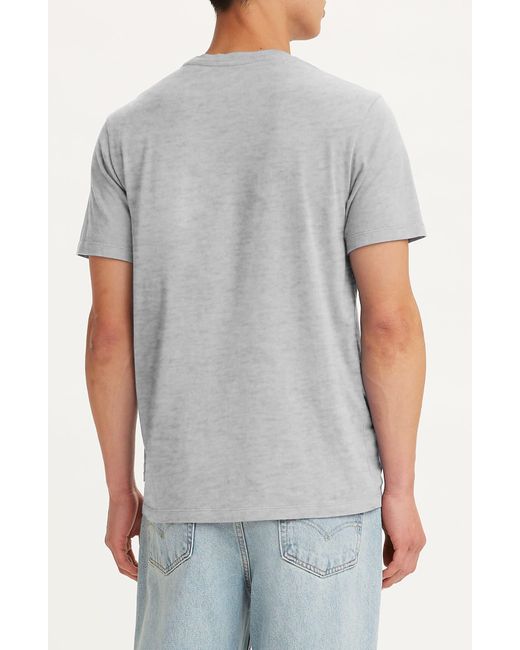 Levi's Gray Cotton Crewneck Graphic T-shirt for men