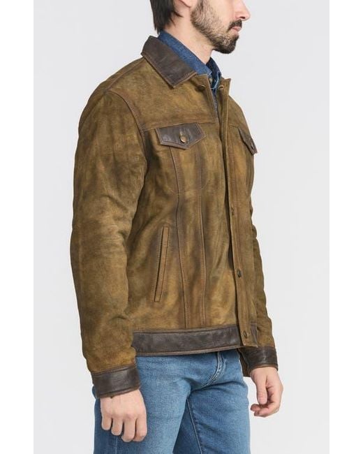 Flynt Men's Brown Distressed Leather Jacket