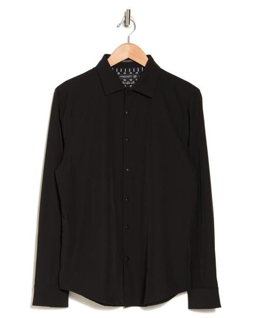 Denim and Flower Black Solid Stretch Tech Shirt for men