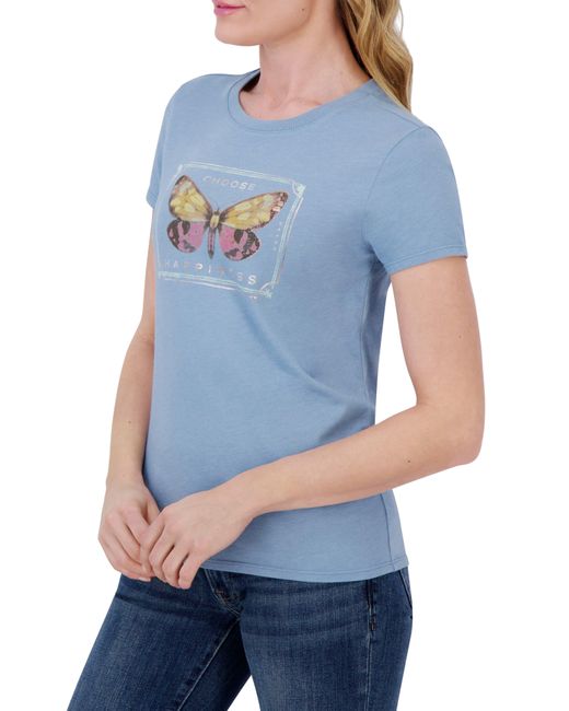 Lucky Brand Blue Choose Happiness Graphic T-shirt