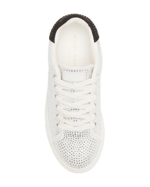 Kurt Geiger White Laney Crystal Platform Sneaker