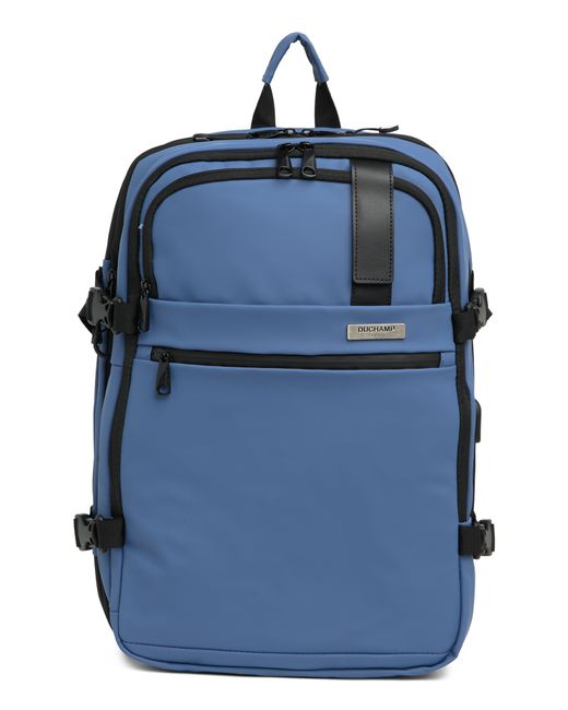 Duchamp Blue Expandable Backpack for men