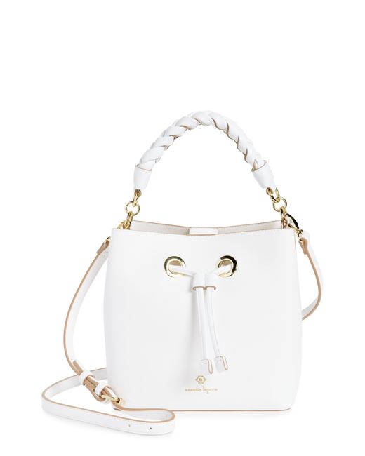 Nanette Lepore White Faux Leather Bucket Bag