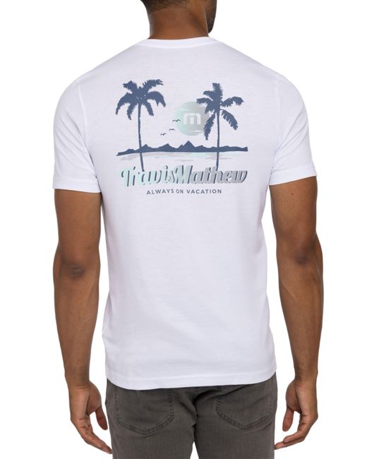 Travis Mathew White Resort Life Graphic T-shirt for men