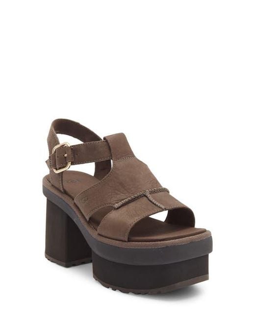 Ugg Brown New Heights Platform Sandal