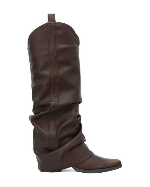 Seven7 Brown Slouch Western Boot