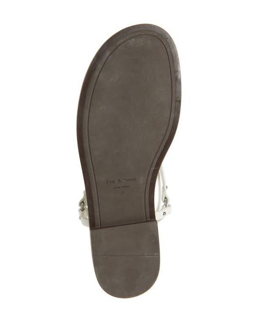 Rag & Bone White Geo Ring Ankle Strap Sandal