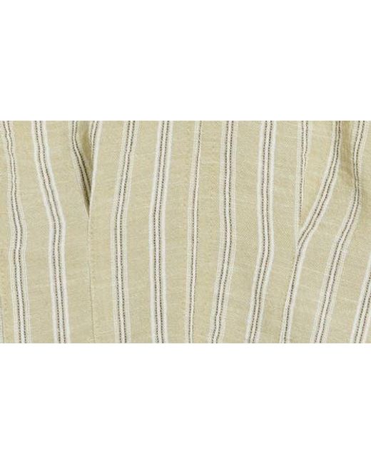 Max Studio Natural Pleated V-Neck Top