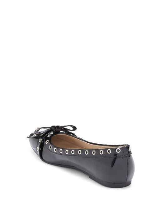 Rachel Roy White Blink Grommet Bow Flat