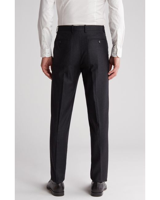 Theory Black Mayer Flannel Wool Dress Pants for men