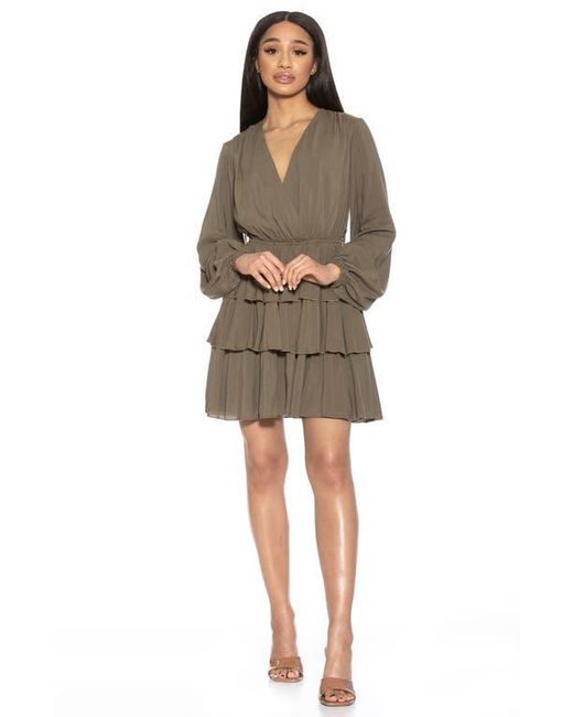 Alexia Admor Natural Rosie Ruffle Tiered Dress