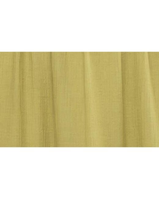 AUGUST SKY Yellow Smocked Long Sleeve Tiered Dress