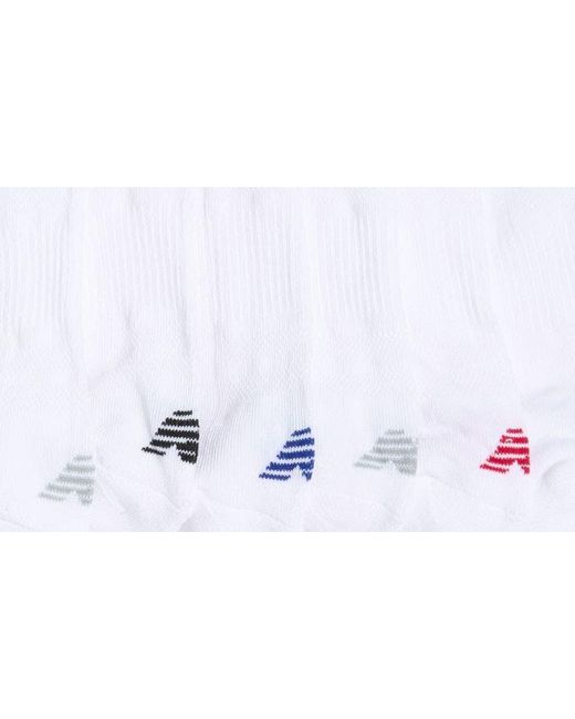 New Balance White 6-pack Performance Low Cut Socks for men