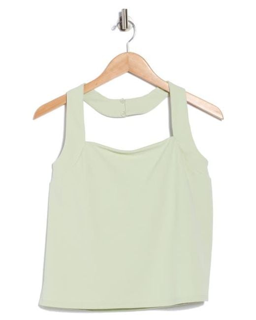 Halogen® Green Square Neck Halter Top