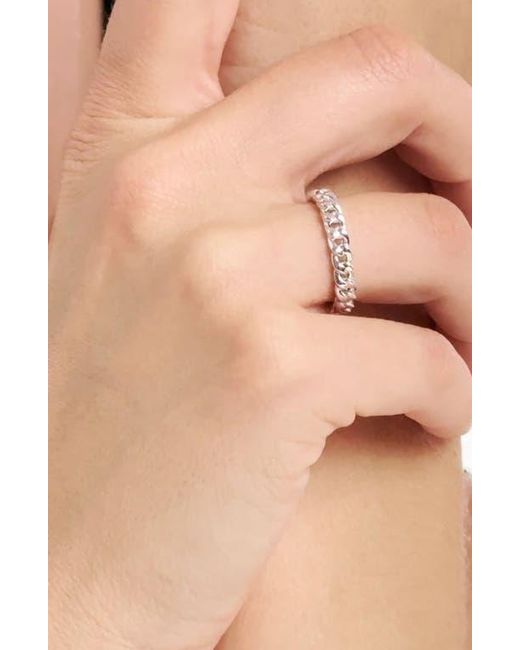 DEVATA Metallic Curb Chain Eternity Ring