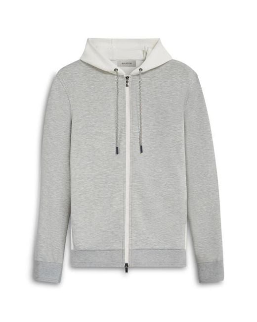 Bugatchi Gray Full Zip Hoodie for men