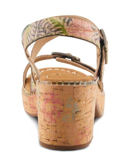 Spring Step Metallic Jess Platform Sandal
