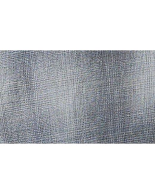 Eton of Sweden Blue Slim Fit Shadow Check Cotton Flannel Dress Shirt for men