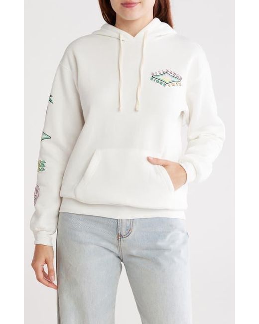 Billabong White Keep Shining Graphic Hoodie