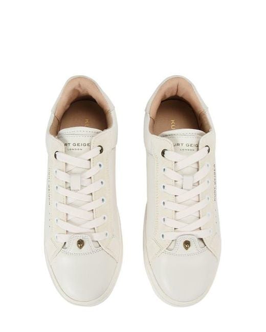 Kurt Geiger White Kensington Platform Sneaker