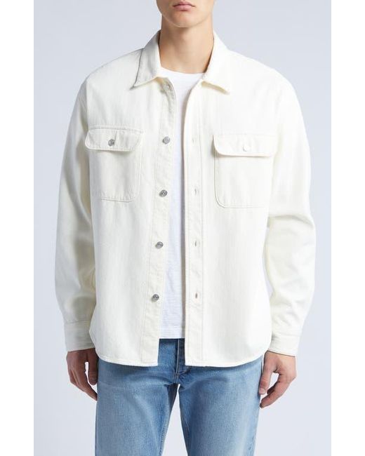 FRAME White Textured Terry Overshirt for men
