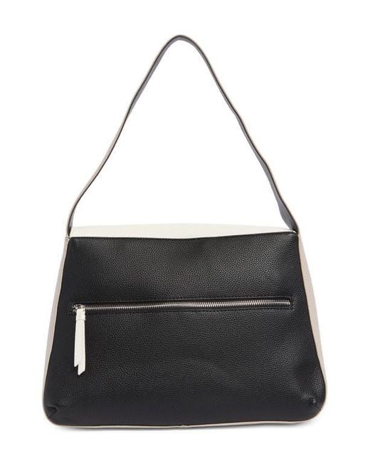 Tahari Black Logan Flap Shoulder Bag