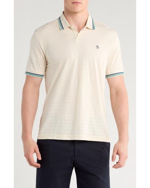 Original Penguin Natural Tipped Slub Polo for men