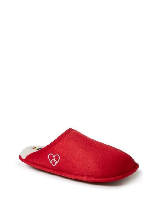 Dearfoams Red Riley Pride Scuff Slipper for men