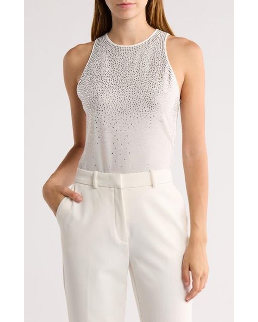 Sid Crochet Tank Soft White - Alice + Olivia main image 1