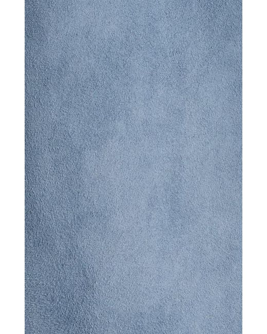 Canali Blue Suede Bomber Jacket for men