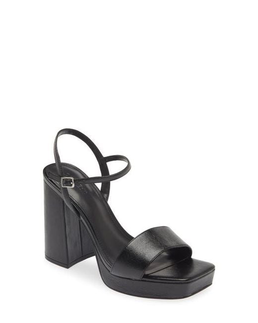 Open Edit Black Noella Ankle Strap Platform Sandal