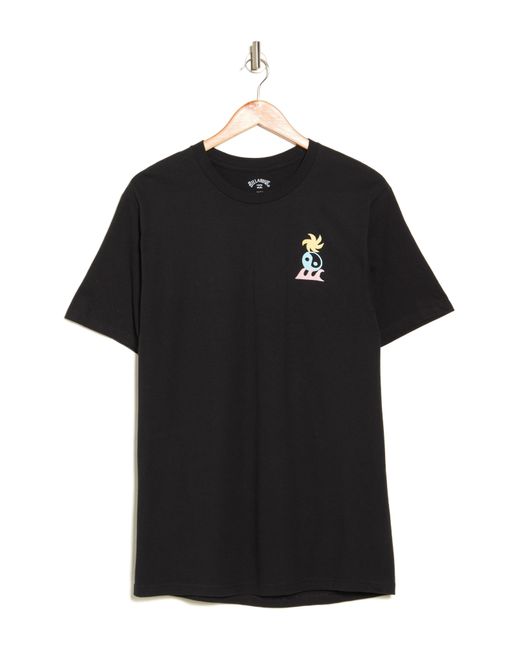 Billabong Black Lead Off Cotton Graphic T-shirt for men