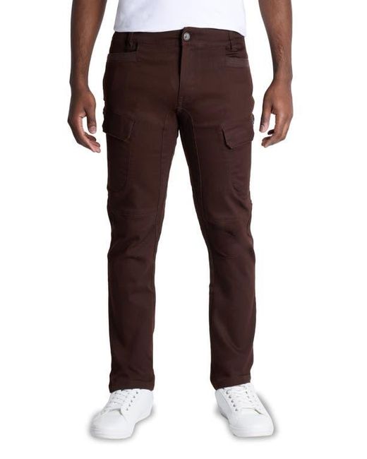 Xray Jeans Red Slim Cotton Cargo Pants for men
