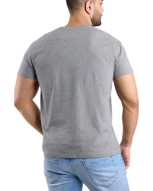Xray Jeans Gray V-Neck Flex T-Shirt for men