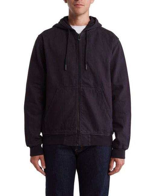 Noize Black Tito Denim Zip Jacket for men